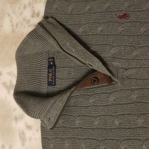 Men's Polo Mossy Green Sweater
